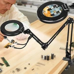 Kuvrs Ultra Long 3-SECTION Arm 12X Magnifying Glass With Light Stand, Led.... Fixed Price $64.99.