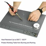 Large Soldering Mat Silicone Electronic Repair For Laptop, Gray. Fixed Price $27.99.