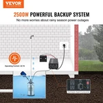 New 2500W Sump Pump Battery Backup System, Lcd Display, Auto Switches. Fixed Price $304.18.