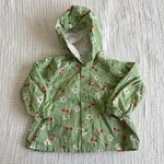 Kosh B'gosh Jacket Baby Girls 24M Green Cherry Print Hooded Vintage Gingham. Fixed Price $19.96.