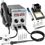 8586D 2 1 Soldering Station, Smd Hot Air Rework Led Dual Digital Disp. Fixed Price $47.79.