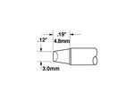 Metcal STTC-113 Cartridge, Chisel, 3MM (0.12 In), 90 Deg. Fixed Price $47.23.