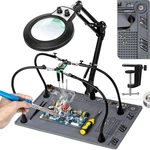 Kuvrs Helping Hands Soldering Station, 10X Magnifying Glass With Light St.... Fixed Price $99.99.