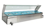 Techtongda 110V 6-WELL Bain-marie Buffet Steam Table Food Warmer W/sneeze Guard. Fixed Price $351.54.