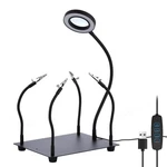 Helping Hands Soldering Station Tool With 6X Magnifying Glass, Dimmable Led L.... Fixed Price $38.73.