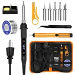 Soldering Iron Kit 80W Led Adjustable Temp 356-968 Fast Heat W/ 12-IN-1 Tools. Fixed Price $36.75.