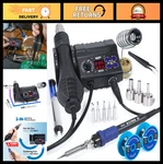 2-IN-1 Smd Hot Air Rework Station & Soldering Iron Kit, 5 Tips, 3 Nozzles, Tools. Fixed Price $95.99.