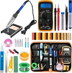 Soldering Iron Kit, 60W Adjustable Temperature, Digital Multimeter, 5PCS Blue. Fixed Price $24.99.