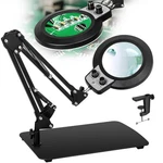Magnifying Glass With Stand, 30X&10X Real Led Lighted Desk La.... Fixed Price $57.00.