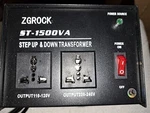 Zgrock ST-1500VA Step Up And Down Transformer. Fixed Price $225.00.
