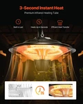 Vevor 1500W Hanging Patio Heater Electric Infrared Outdoor IP34 Rated. Fixed Price $75.99.