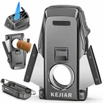 New Kejiar 4-IN-1 Cigar Lighter, 2 Jet Flame Refillable Butane Torch. Fixed Price $19.79.