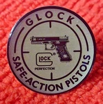 Glock Perfection Safe-action Pistols Gun Shop Hat Vest Pin Shot-show Nip Nos. Fixed Price $12.83.
