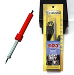 New Hakko 503F V12ED/P Red Soldering Iron 60W With Tip Flathead Stand. Fixed Price $13.90.