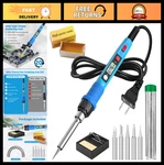 80W Lcd Digital Soldering Iron Kit, Portable Welding Tools, 5 Tips, Stand & Wire. Fixed Price $19.99.