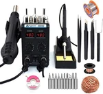 8586D 110V Solder Station, 2 In Lcd Dual Digital Display Smd Hot Air Black. Fixed Price $60.42.