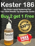 30ML/1OZ Needle Tip Bottle Of Kester 186 No Clean Liquid Rosin Rma Flux. Fixed Price $8.69.