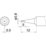 Hakko Soldering Tip 0.8D Type T22D08. Fixed Price $40.26.