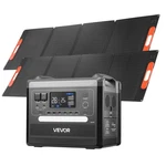 Portable Power STATION,2400W Solar Generator W/2PCS * 200W Foldable. Fixed Price $1737.40.