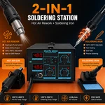 852D+ 2IN1 Soldering Rework Station 740W Hot Air Gun Digital Led Esd Safe. Fixed Price $115.00.