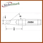 Hexacon J205X Soldering Tip, Conical Bevel 1/8", 30 Angle, For Therm-o-trac. Fixed Price $22.33.
