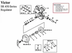 Victor SR450D Oxygen Regulator Rebuild/repair Parts Kit W/ Diaphragm. Fixed Price $34.99.
