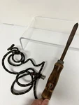 Vintage Lenk 75W Electric Soldering Iron Wood Handle Cloth Cord Working Usa. Fixed Price $14.99.