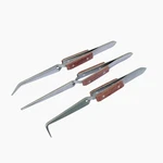 Fiber Grip Tweezers Set Of 3 Cross Locking & Straight Soldering Jewelers. Fixed Price $12.25.