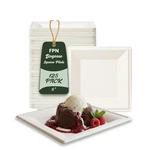 Square Dinner Plates For Party Disposable Paper MICROWAVE-SAFE:6" 8" 10". Fixed Price $40.49.