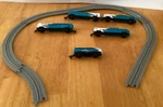 Micro Machines Train Station Blue Track Play Set Part Galoob Lines 1990. Fixed Price $20.00.