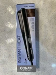 Conair Instant Heat 1 Inch Ceramic Flat Iron Dual Voltage Indicator Light Black. Fixed Price $14.99.
