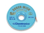 Chemtronics 80-4-10 Soder-wick Rosin Flux Desoldering Wick, 0.110'/2.8MM,. Fixed Price $16.60.