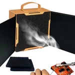 Upgraded Toolbud Solder Fume Extractor With Removable Magnetic Flaps Yellow. Fixed Price $42.89.