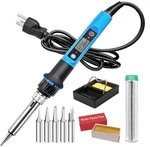 Liouhoum 80W Lcd Digital Soldering Iron Kit Fast Heat Adjustable Temp. Fixed Price $11.99.