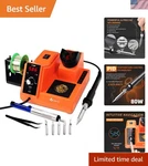 Soldering Station 80W Digital Iron Kit With 5 Tips Auto Standby Temperature C/f. Fixed Price $99.97.