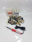 Zhensheng KTB-30W Soldering Iron W/ Lot Of Resistors, Wire, Etc. For Practice.. Fixed Price $16.99.