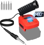 Soldering Iron Station Compatible With Milwaukee M18 18V Battery, Red&black. Fixed Price $45.99.